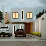 Armor Extra Wide Outdoor Wall Sconce - Novus Decor Lighting