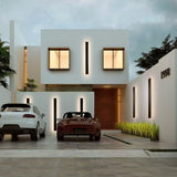 Armor Extra Wide Outdoor Wall Sconce - Novus Decor Lighting