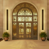 Armor Extra Wide Outdoor Wall Sconce - Novus Decor Lighting