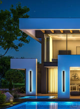 Armor Extra Wide Outdoor Wall Sconce Novus Decor