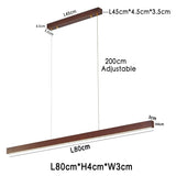 Linear Wooden Hanging Light - Novus Decor Lighting