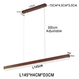 Linear Wooden Hanging Light - Novus Decor Lighting