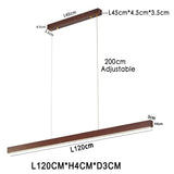 Linear Wooden Hanging Light - Novus Decor Lighting