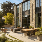 Armor Extra Wide Outdoor Wall Sconce - Novus Decor Lighting