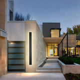 Armor Extra Wide Outdoor Wall Sconce - Novus Decor Lighting