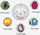 Natural Agate Stone Chandelier - Novus Decor Lighting