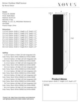 Armor Outdoor Wall Sconce Novus Decor