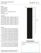 Armor Outdoor Wall Sconce Novus Decor