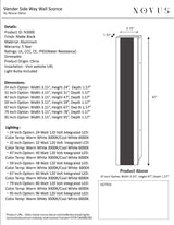 Slender Sideway Wall Sconce Novus Decor