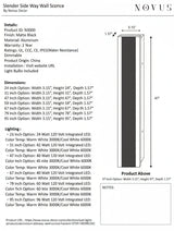 Slender Sideway Wall Sconce Novus Decor