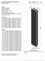 Armor Extra Wide Outdoor Wall Sconce - Novus Decor Lighting