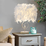 Feather Crystal Table Lamp - Novus Decor Lighting