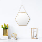 Hanging Gold Hexagon Wall Mirror - Novus Decor Wall Decor