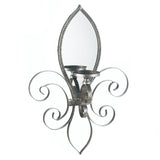 Fleur-De-Lis Mirrored Wall Sconce - Novus Decor Wall Decor