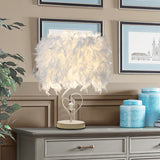 Feather Crystal Table Lamp - Novus Decor Lighting