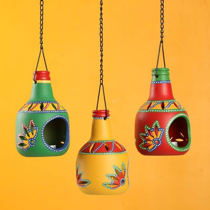 Terracotta hanging lights deals