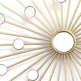 Shimmering Gold Metal Mirror Burst Wall Decor - Novus Decor Wall Decor