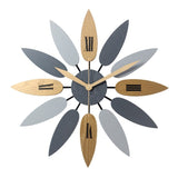 Nordic Wooden Leaf Wall Clock - Novus Decor Wall Decor