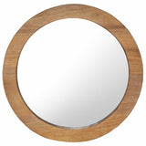 Wall Mirror 15.7" Teak Round - Novus Decor Wall Decor