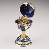 Globe Faberge Egg with Sailing ship - Novus Decor Accessories