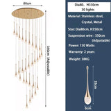 Crystal Champagne Pendant - Novus Decor Lighting