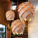 Wooden Pinecone Pendant Light - Novus Decor Lighting