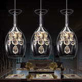 Wine Glass Crystal Pendant Light - Novus Decor Lighting