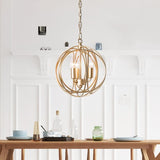 Aurum - Hanging Cage Lamp - Novus Decor Lighting