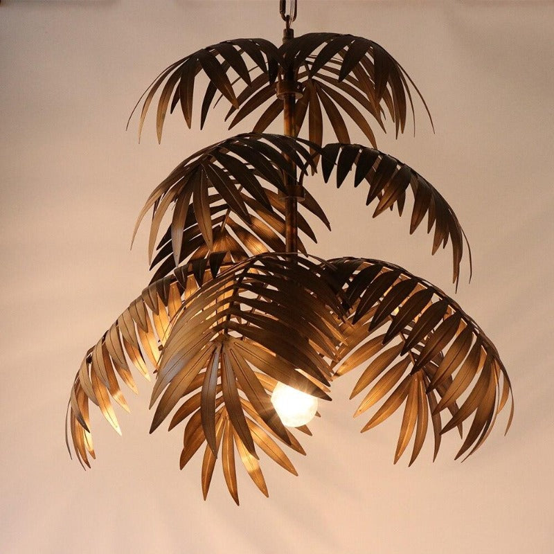 hanging palm plant Palm Tree Hanging Lamp