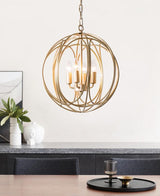 Aurum - Hanging Cage Lamp - Novus Decor Lighting