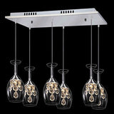 Wine Glass Crystal Pendant Light - Novus Decor Lighting