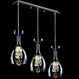 Wine Glass Crystal Pendant Light - Novus Decor Lighting