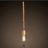 Wooden Beads Pendant Light - Novus Decor Lighting
