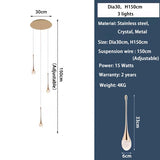 Crystal Champagne Pendant - Novus Decor Lighting