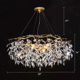 Laurel Crystal Chandelier Novus Decor