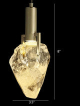 Natural Quartz Crystal Pendant - Novus Decor Lighting