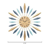Nordic Metal Feather Wall Clock - Novus Decor Wall Decor