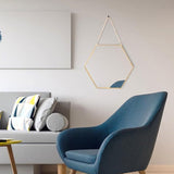 Hanging Gold Hexagon Wall Mirror - Novus Decor Wall Decor