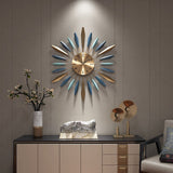 Nordic Metal Feather Wall Clock - Novus Decor Wall Decor