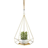 Gold Hanging Plant Holder - Novus Decor Accessories