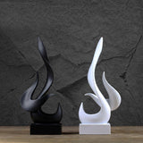 Modern Resin Flame Sculpture - Novus Decor Accessories
