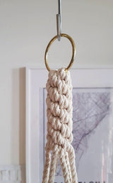 Macrame Cotton Plant Hanger - Navy - Novus Decor Accessories