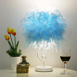 Feather Crystal Table Lamp - Novus Decor Lighting