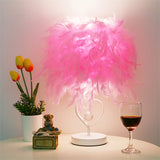 Feather Crystal Table Lamp - Novus Decor Lighting