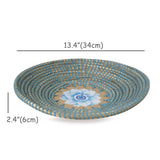 Natural Woven Fruit Basket Bowl with Wooden Base, Handmade Seagrass - Novus Decor Wall Decor