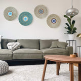 Natural Woven Fruit Basket Bowl with Wooden Base, Handmade Seagrass - Novus Decor Wall Decor