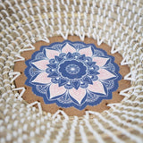 Natural Woven Fruit Basket Bowl with Wooden Base, Handmade Seagrass - Novus Decor Wall Decor