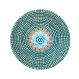 Natural Woven Fruit Basket Bowl with Wooden Base, Handmade Seagrass - Novus Decor Wall Decor