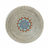 Natural Woven Fruit Basket Bowl with Wooden Base, Handmade Seagrass - Novus Decor Wall Decor