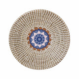 Natural Woven Fruit Basket Bowl with Wooden Base, Handmade Seagrass - Novus Decor Wall Decor